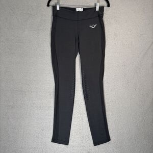 TuffRider Black Equestrian Riding Tights‎ Breeches Jodhpurs Silicone Grip Size 4